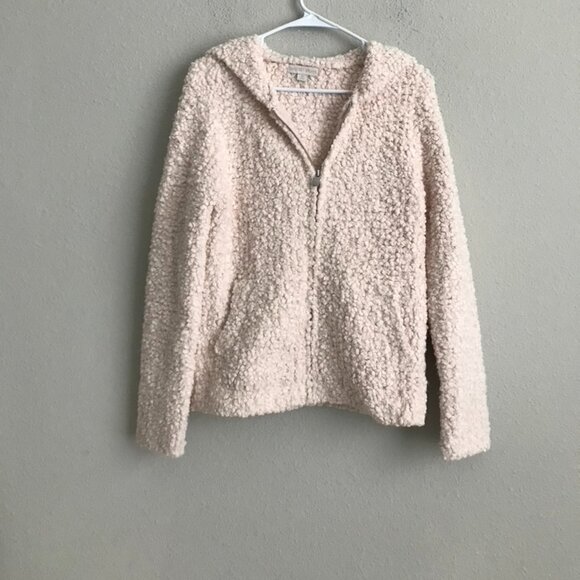 Barefoot Dreams Tops - Barefoot Dreams Boucle Zip-Up Hoodie - Pink (sz) a462926